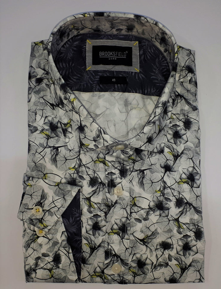 brooksfield luxe floral print shirt