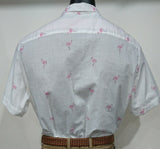 brooksfield casual flamingo print s/s shirt