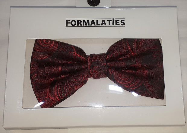 formal paisley bow tie scarlet