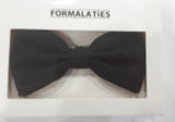 formal paisley bow tie black