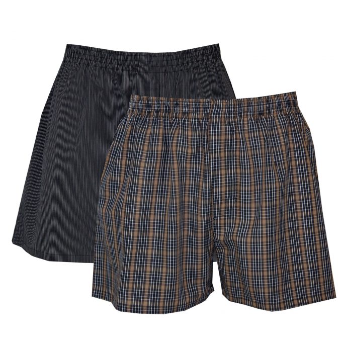 Gloster Mens 2 Pack Boxer Shorts