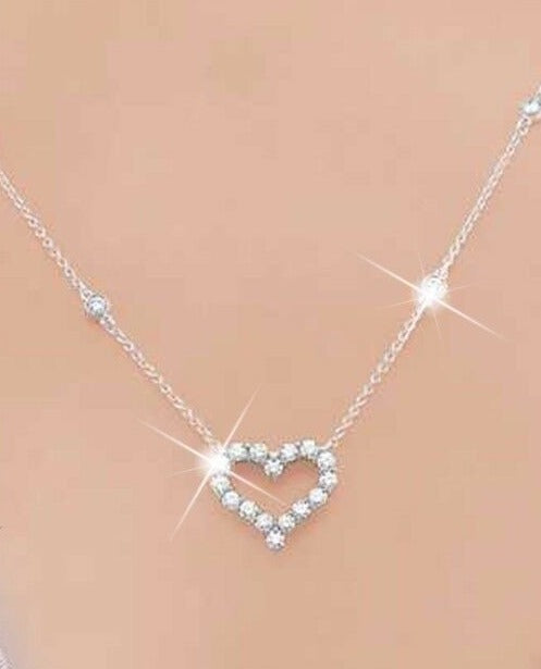 swarovski crystal heart necklace