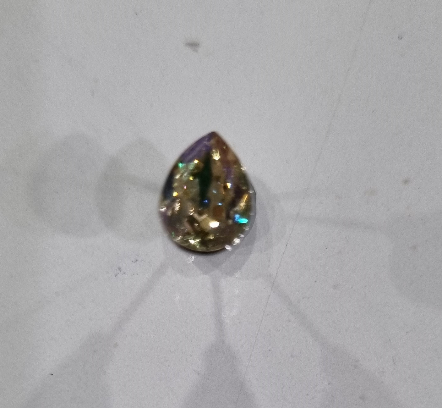 swarovski mystic rainbow pear stud