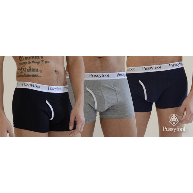 pussyfoot everyday 3pk trunks. small to 5xl
