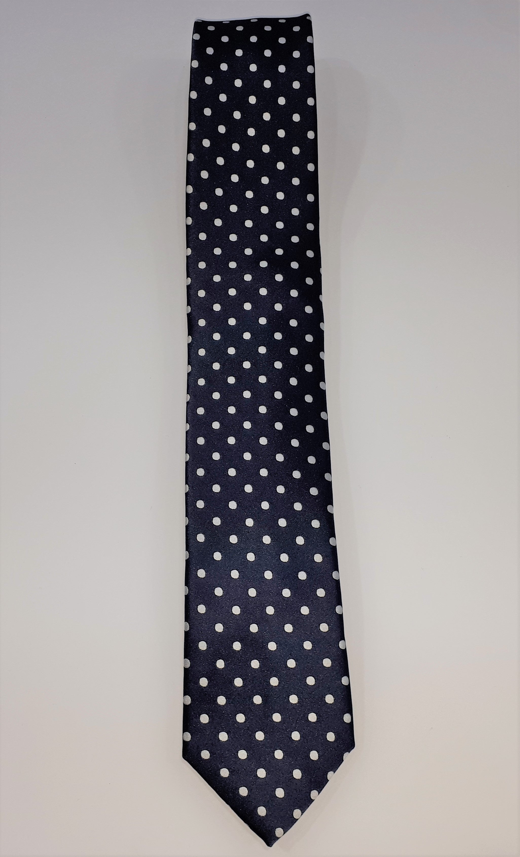 formalaties ties polka dot navy & white