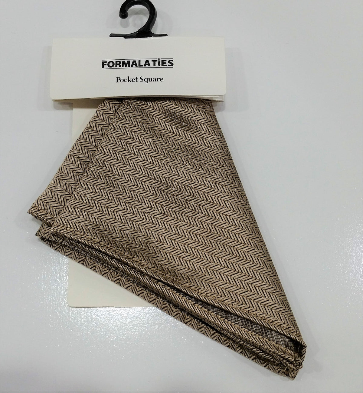 formalaties pocket square herringbone 1size / champagne