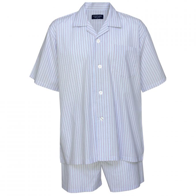 contare short pjs 100% cotton london stripe