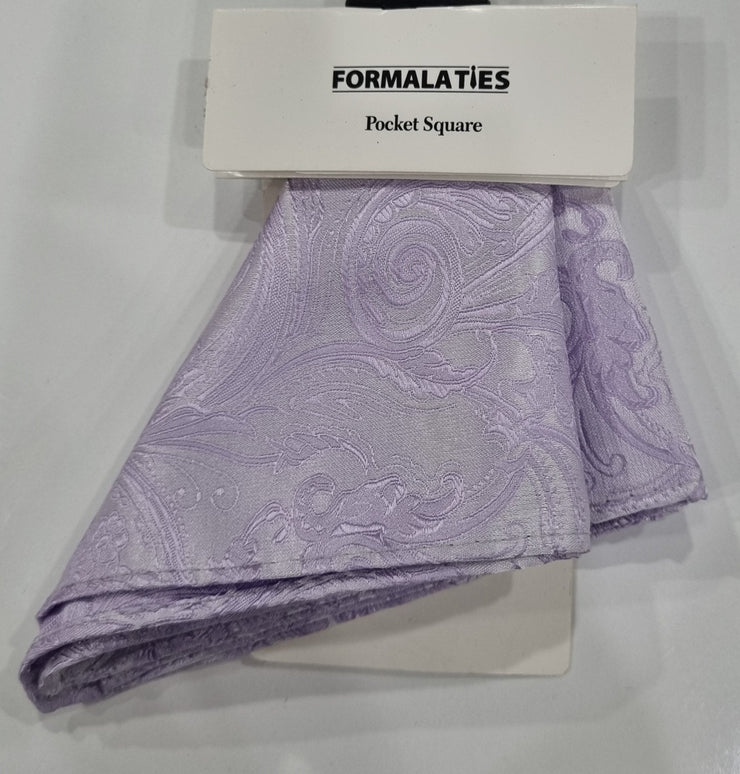 form paisley pocket square heather