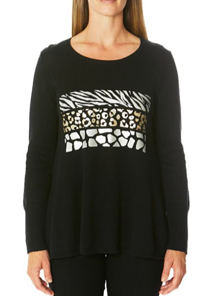 Pingpong Animal Foil Print Pullover